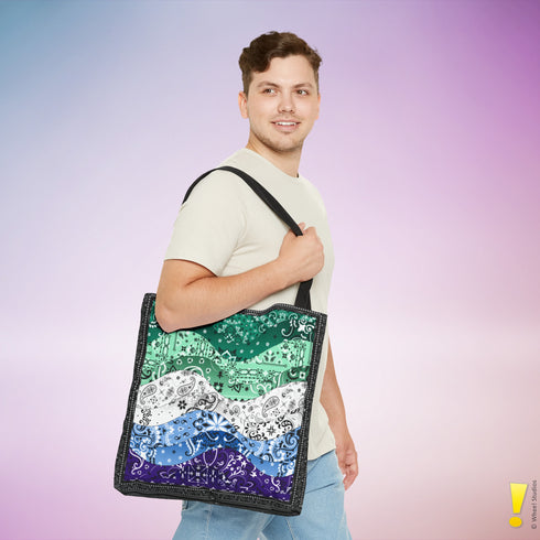 Gay Male Pride Waves Tote Bag